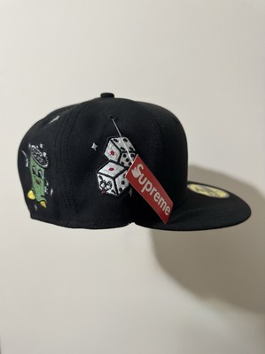 Supreme S Logo Characters New Era Fitted Hat Black 7 1/8 New SS22