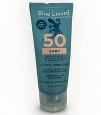 BLUE LIZARD Baby Mineral Sunscreen with Zinc Oxide, SPF 50 , Water Resistant, UV