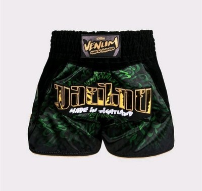 Venum Attack Muay Thaï Boxing Shorts Black/Green Unisex Size  L