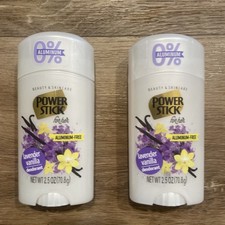 2 pck Power Stick Deodorant Lavender Vanilla Aluminum Free Odor Protection 2.5oz