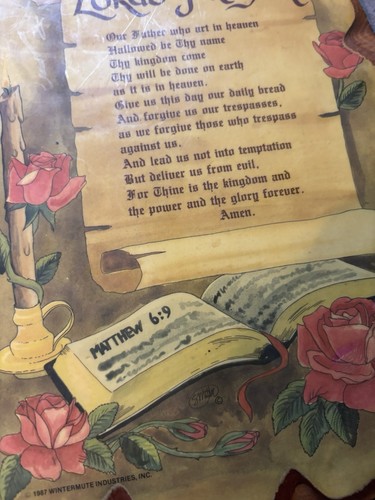 The Lords Prayer 1987 Wintermute Rustic Wood Plaque /Great Religious Gift - Picture 6 of 7
