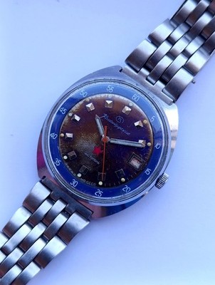 Vintage Komandirskie Soviet Watch Cal. 2234 Hacking Made in USSR Stahlarmband