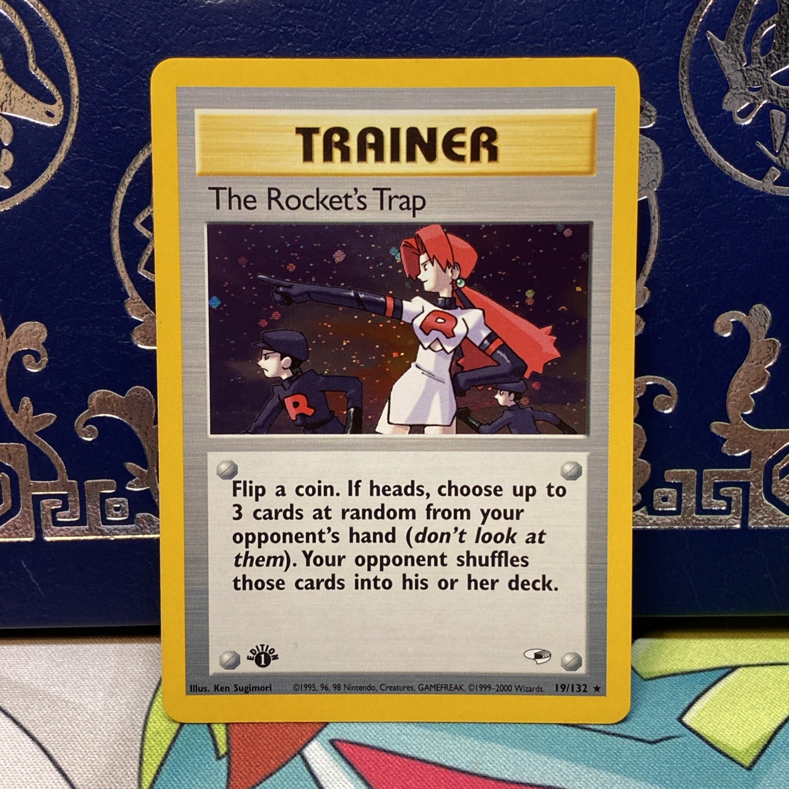 The Rocket’s Trap Holo Rare 1st Edition 19/132 Gym Heroes WOTC Pokemon NM/M