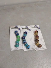 Glass Metal Lined Beads Darice Mix and Mingle 3 Pack Multi Color