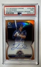2023 Bowman Chrome Jacob Reimer 1st Bowman Orange Auto/25 PSA 9 New York Mets