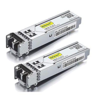 2 St. Glasfaser SFP Transceiver 1G SX 850nm LC Duplex Multimode Netzwerkanbin...