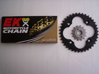 Caltric Red O-Ring Drive Chain & Sprocket Kit For Honda TRX400EX Sportrax 400 (2005-2008) - 14T/39T Sprockets, 120 Links - View #2