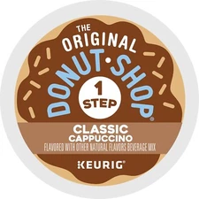 The Original Donut Shop Classic Cappuccino Coffee 10 to 160 K cups Pick Any Size
