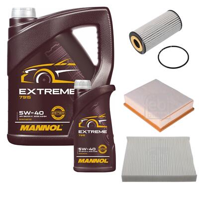 FEBI BILSTEIN Inspektionspaket 6L MANNOL Extreme 5W-40 für Audi A1 Sportback