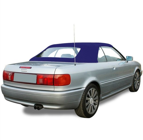Fits Audi Cabriolet 1992-2000 Convertible Soft Top w/Plastic Window BLUE Vinyl - Picture 3 of 4