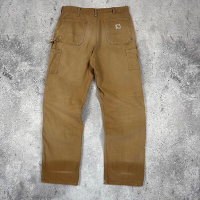 Vintage Carhartt Double Knee Distressed Pants Made In USA Mens