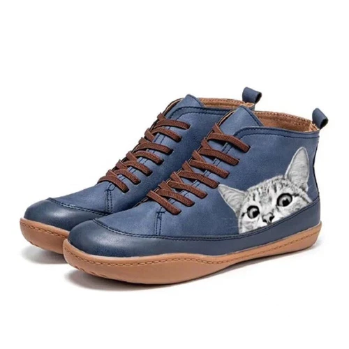 Damen Stiefeletten Sportschuhe Katze Stiefel Sneaker Schuhe Ankle Boots Schuhe A - Bild 3 von 22