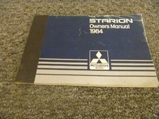 1984 Mitsubishi Starion Hatchback Owner Operator Manual LS LE ES 2+2 Turbo  