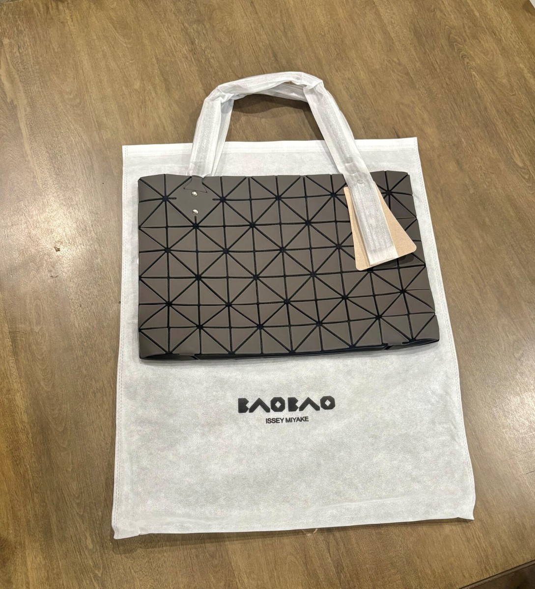 Issey Miyake Bao Bao Rock Matte Tote Bag Medium, Gray, Geometric