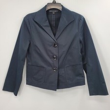 Women's Lafayette 148 New York Black Blazer Jacket Size 6 A6