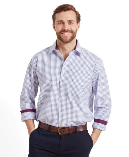 Schoffel - Uomo - Camicia classica Cambridge - Viola - Foto 2 di 2