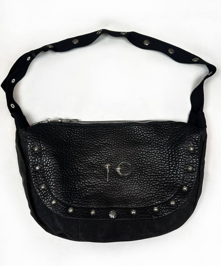 Thug Club Black Leather Dragon Messenger shoulder Bag mm6 Thug Club Black Leather Dragon Messenger shoulder Bag mm6