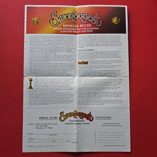 Atari 2600 Swordquest Comic Vol 1 2 DC Comics 1982 with Challenge Poster - Picture 8 of 8