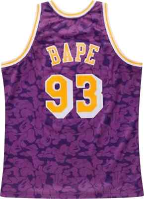 BAPE x Mitchell & Ness LA Lakers Swingman Jersey XL Purple A