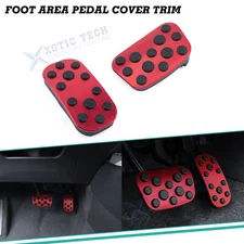 Red Alloy Non-slip Accelerator Foot Area Pedal Trim For Toyota Corolla 2020-2025