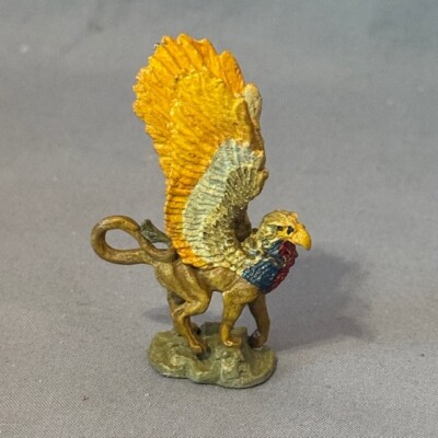 Franklin Mint Pewter Figurine Kingdom of Xanth Dungeons Dragons Griffin Bird Vtg