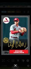 Topps Bunt 2022 1987 Topps Black Signature Iconic - Dylan Carlson - DIGITAL CARD