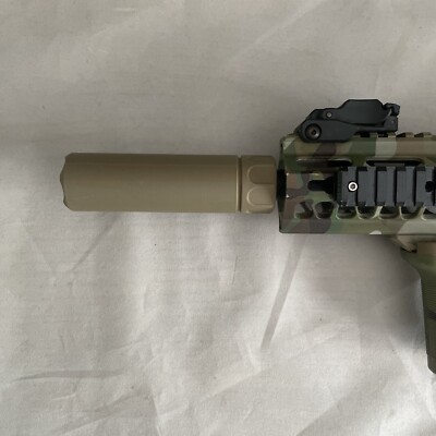 airsoft barrel extension 14mm CCW For GBB Or AEG/toy/accessorie (color  Tan)