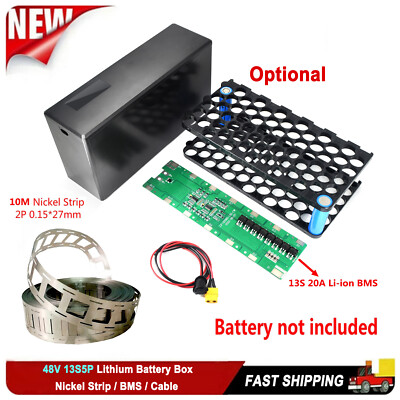 DIY 48V 13S5P Lithium Battery Box Holder 13S 48V 20A Li-ion BMS Nickel Strip ADE