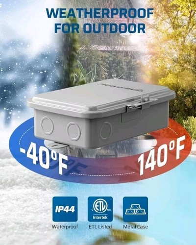 Dewenwils Pool Pump Timer Outdoor Wi-Fi Box Heavy Duty 40A 120-277 VAC 2HP - Picture 8 of 11