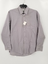 NWT Botany 500 Shirt Mens Adult Size 16.5 34/35 Color Gray Long Sleeve Button Up