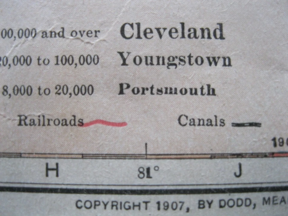Original Antique Map of Ohio and on reverse North Dakota - Image 2 of 4