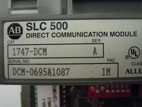 2pcs ALLEN BRADLEY SLC500 1747-DCM DIRECT COMMUNICATION MODULE SER. A - Picture 3 of 3