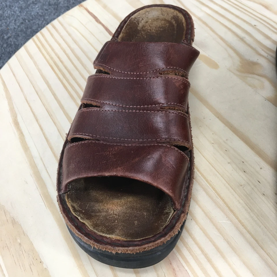 NAOT Sandalias Mujer 37 Informales Cómodas Puntera Abierta Deslizables Cuero Marrón Foto 4 de 4