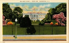The White House South Side Washington DC Souvenir Postcard