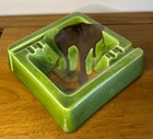 Vintage Haeger 2124 Ash Tray - Large - Green/Brown/Orange