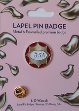 BSA Motorcycle Golden Sign Metal & Enamelled Novelty Lapel Pin Badge 9-45