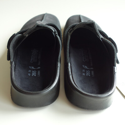 new TATAMI BIRKENSTOCK Suede Leather Clogs Slide YAZOO dark grey