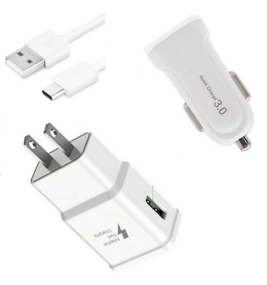Fast Wall Car Adapter Type C for Samsung Galaxy A01/A11/A21/A21s/A31/A51/A71 5G 