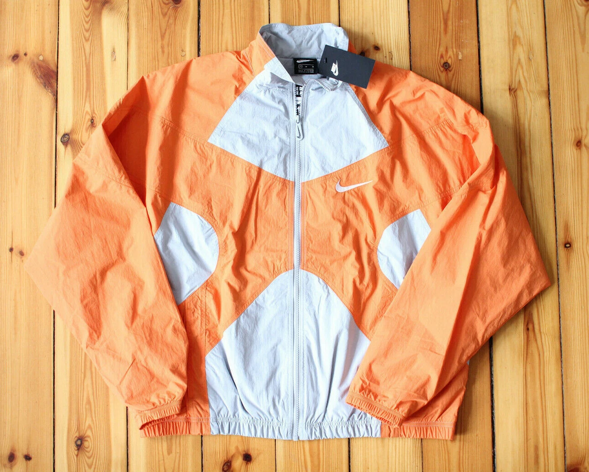 Nike Reissue Woven Jacket Vintage Style Orange Grau Gr. M L NEU BV5210 043