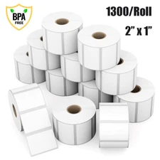 2" x 1" Direct Thermal Barcode SKU UPC Labels for Rollo&Zebra LP2824 1300/roll