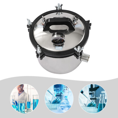 Portable 8L Pressure Steam Autoclave Sterilizer Stainless Dental Lab Equipment