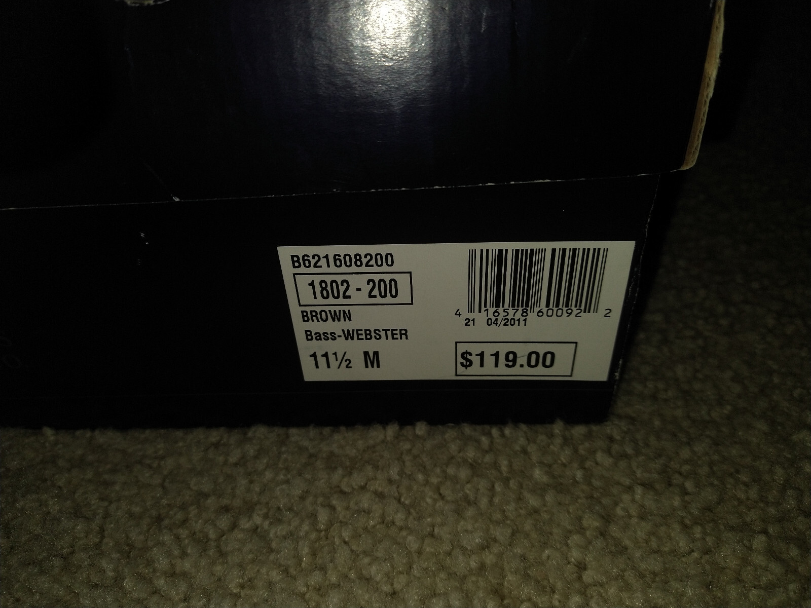 SAOLA Scarpa elegante uomo Bass Webster Oxford marrone Nuova 11 5M