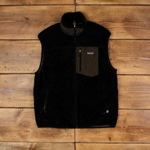 Vintage Patagonia Outdoor Gilet L Weste Fleece schwarz