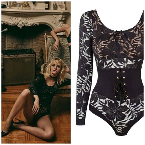 NWT Agent Provocateur Bodysuit Lingerie Black Long Sleeve Lace Up Teddy Corset 2 - Picture 12 of 12