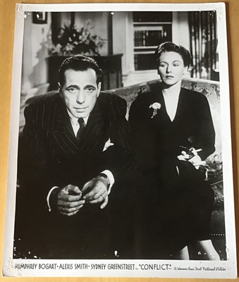 CONFLICT Humphrey Bogart orig. Karton-Pressefoto 1945 Rose Hobart