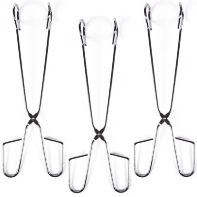 3x BBQ Grillzange Küchenzange Grill Tongs Zange Servierzange ca. 31 cm Edelstahl