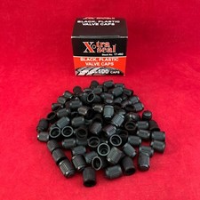 Qty 100 Xtra Seal Tire Valve Stem Black Plastic Caps Trackable Ship Usa Seller
