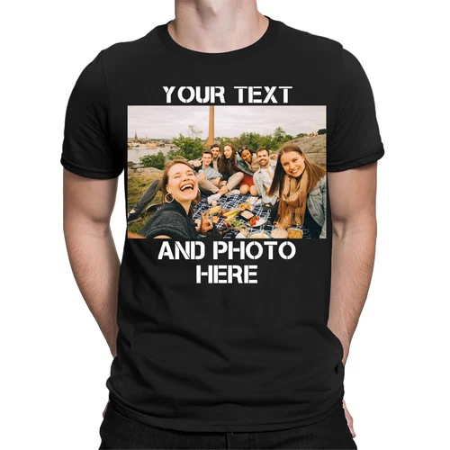 Personalised T Shirt Custom Your Image Text Printed Stag Do Hen Party Top#TA-195
