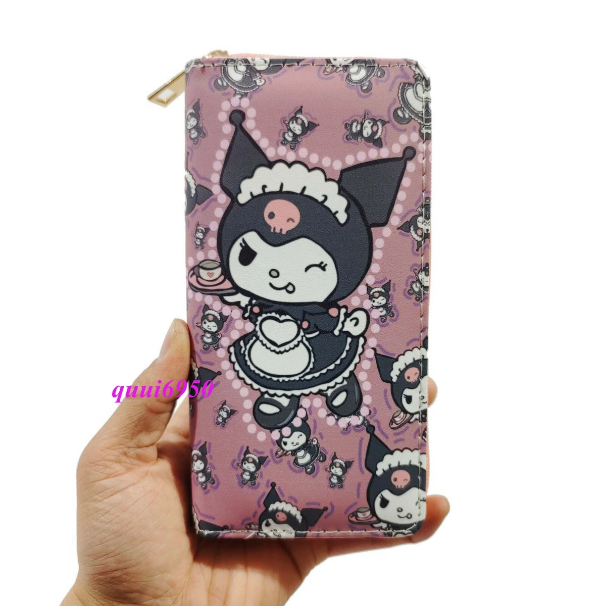 Ladies Girl Kuromi Maid Wallet Purse Clutch ID Card Holder Storage