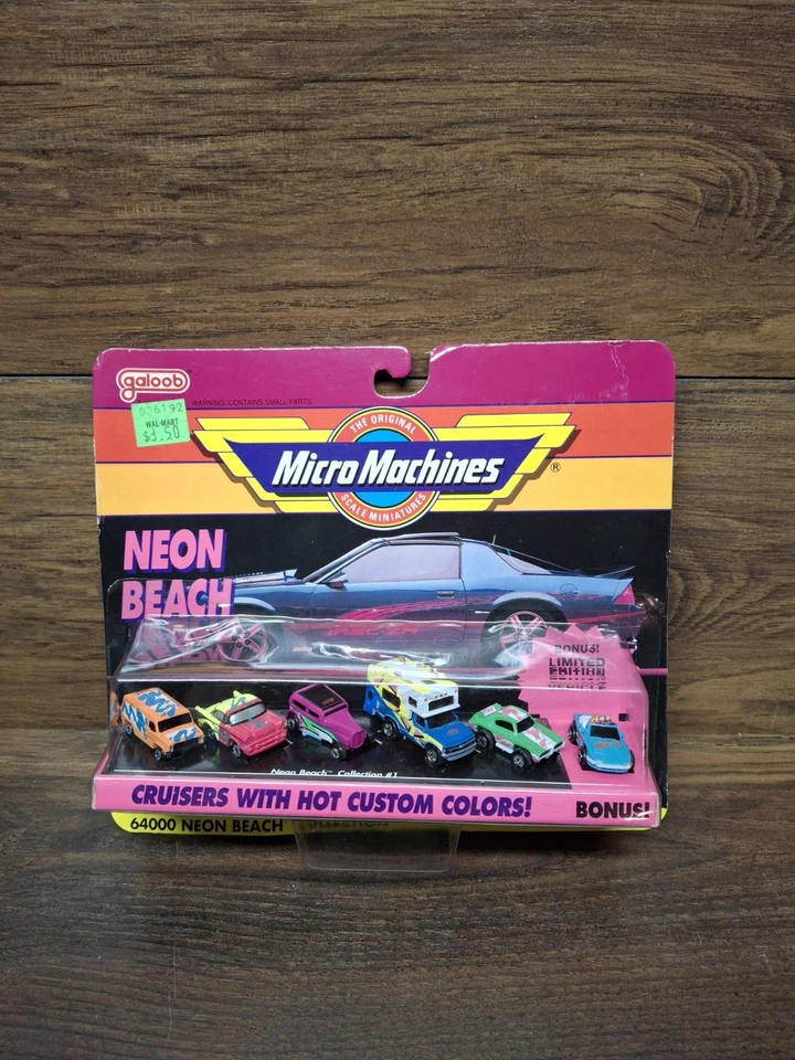 (Rare) 1991 Micro Machines #1 Neon Beach Collection Bonus Galoob 6400 NIB - Image 2 of 4
